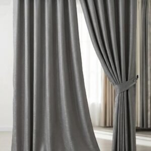 Cortina gris plomo jacquard